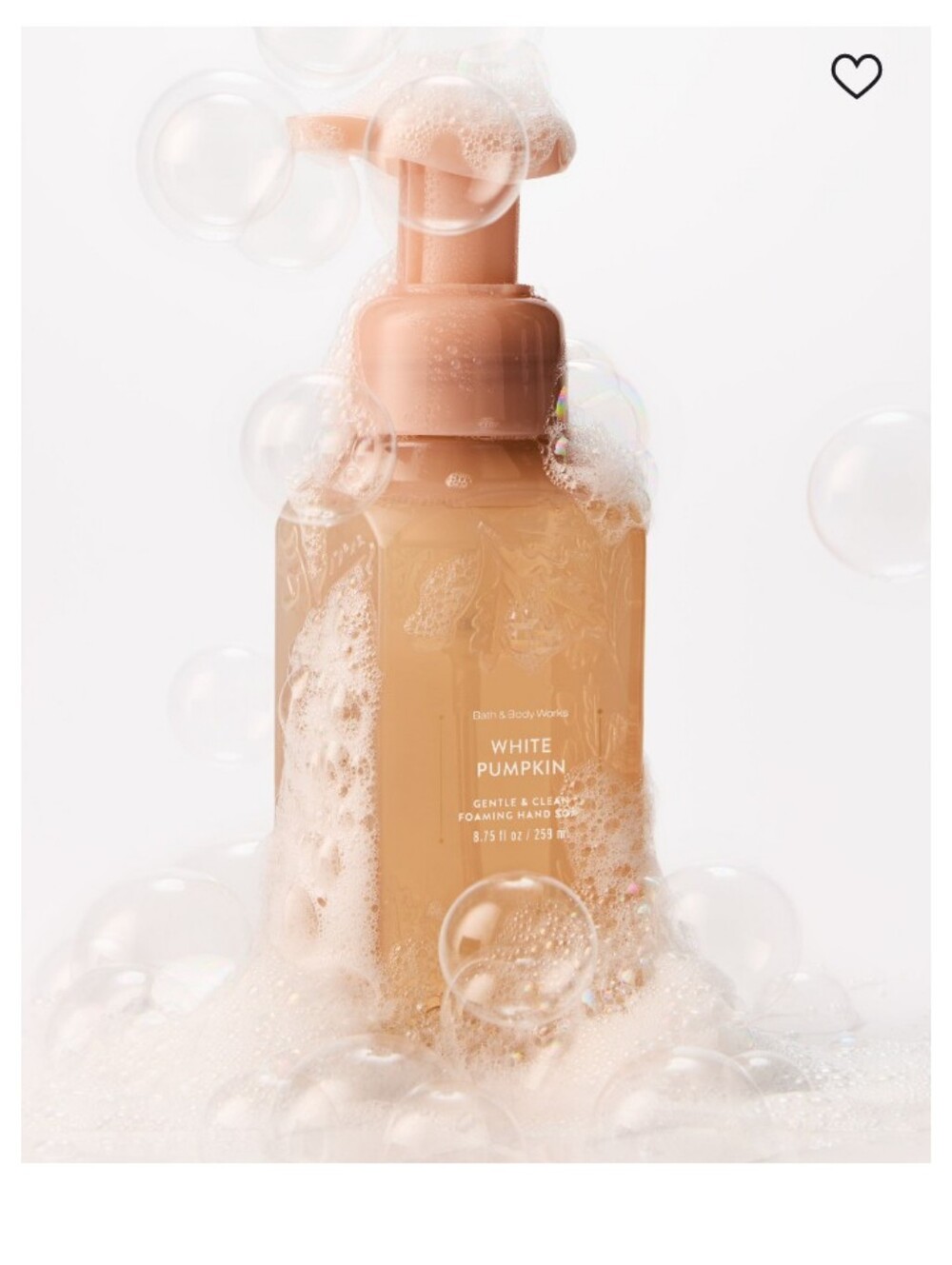 🆕Bath & Body Works White Pumpkin Foaming Hand Soap - Beige🆕